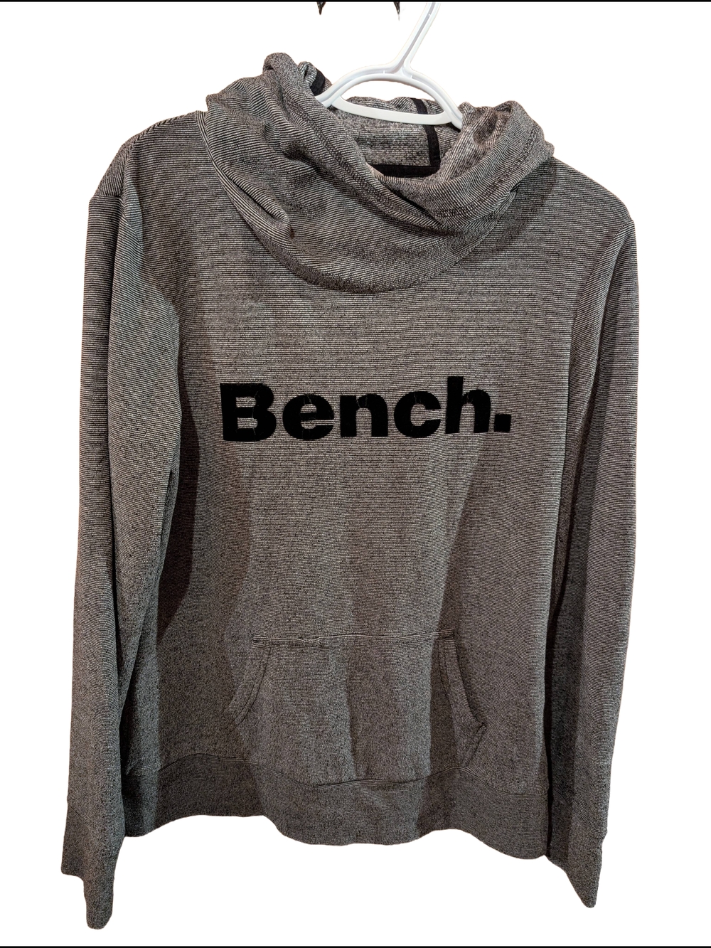 Bench Gray Hooded Sweatshirt with Black Logo